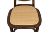 Biscottini Sedia Thonet in legno massello e seduta in rattan