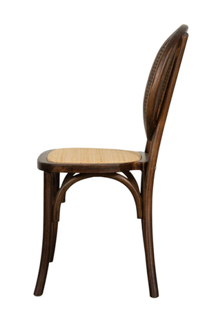 Biscottini Sedia Thonet in legno massello e seduta in rattan