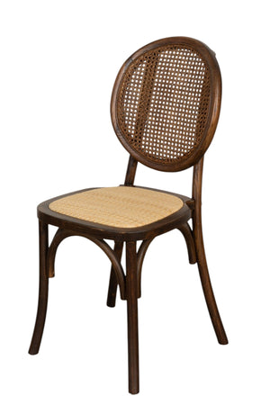 Biscottini Sedia Thonet in legno massello e seduta in rattan
