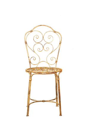 Biscottini Sedia in ferro battuto da esterno da giardino da pranzo