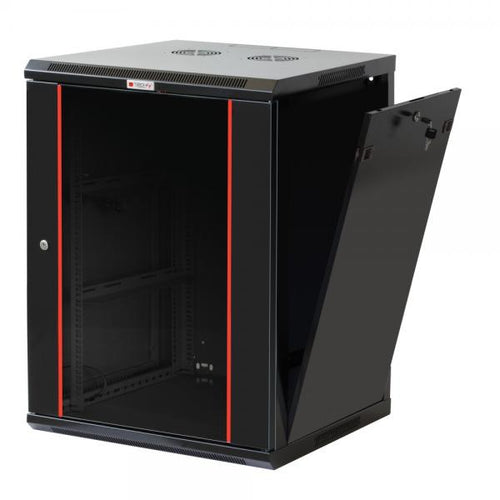 Armadio Rack 19'' a muro 20 unità sezione unica prof. 600mm Nero