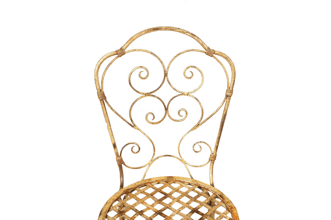 Biscottini Sedia in ferro battuto da esterno da giardino da pranzo