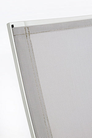 Sedia "Krion" struttura in alluminio con braccioli per interni ed esterni