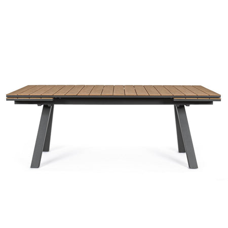 Tavolo allungabile "Elias" in alluminio e polywood da esterno per giardino