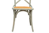 Biscottini Sedia Thonet in massello e seduta in rattan finitura Grigio anticato