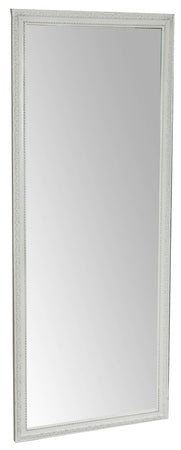 Biscottini Specchio Specchiera da parete e appendere verticale/orizzontale L72xPR4xH180 cm finitura bianca anticata.