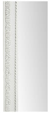 Biscottini Specchio Specchiera da parete e appendere verticale/orizzontale L72xPR4xH180 cm finitura bianca anticata.