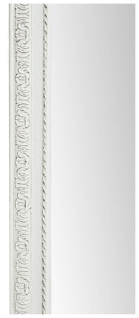 Biscottini Specchio Specchiera da parete e appendere verticale/orizzontale L72xPR4xH180 cm finitura bianca anticata.