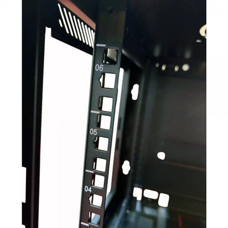 Armadio Rack 19'' a muro 20 unità sezione unica prof. 450mm Nero