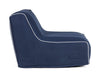 Sedia pouf Rihanna con tessuto in spun poliestere con cerniera a scomparsa