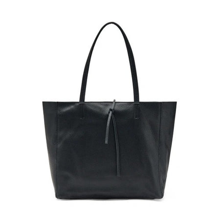 Frau borsa morbida in pelle bottolata nero B810