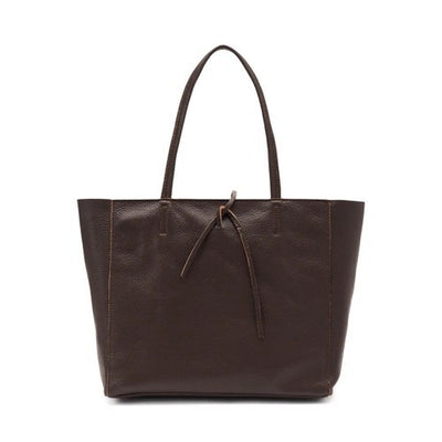 Frau borsa morbida in pelle bottolata chocolat B810