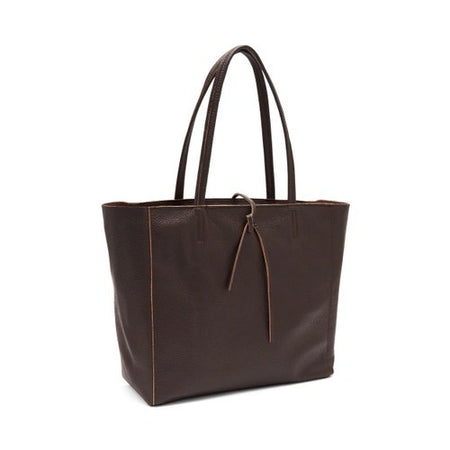 Frau borsa morbida in pelle bottolata chocolat B810