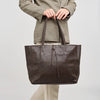 Frau borsa morbida in pelle bottolata chocolat B810