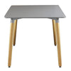 Tavolo moderno Lione 80 x 80 cm in legno Grigio con piedi naturali