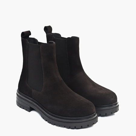 Emanuelle Vee beatles donna Indira scamosciato dark brown 808-13