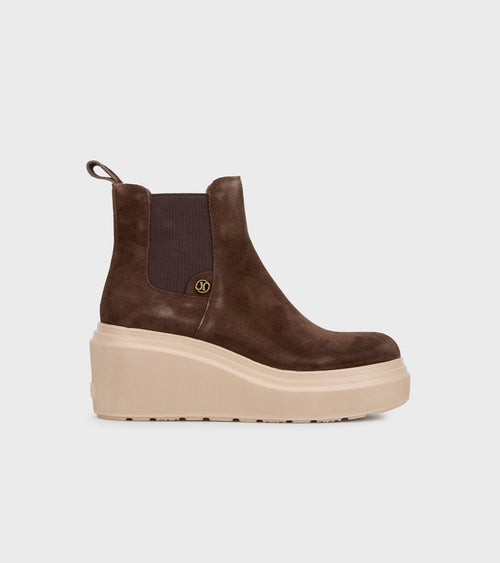 Janet & Janet tronchetti donna in camoscio dark brown J 464