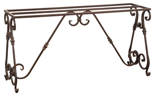 Biscottini Base Tavolo Biscottini Ferro Battuto Robusta Artigianale 148x41x76 per Piani