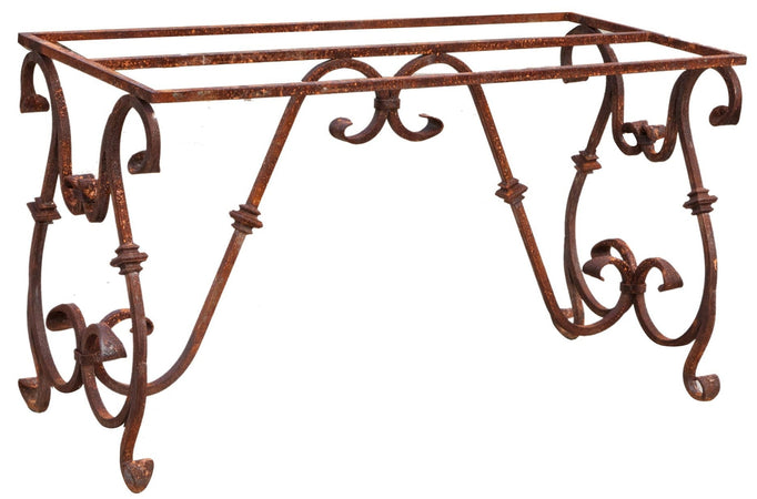 Biscottini Biscottini Base Tavolo Ferro Pieno Forgiato a Mano 130x60x74 per Interno Esterno