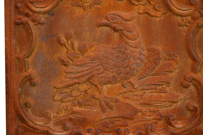 Biscottini Biscottini Piastra Camino Ghisa Decorata Rilievo 47x2.5x46 Parascintille Arredo