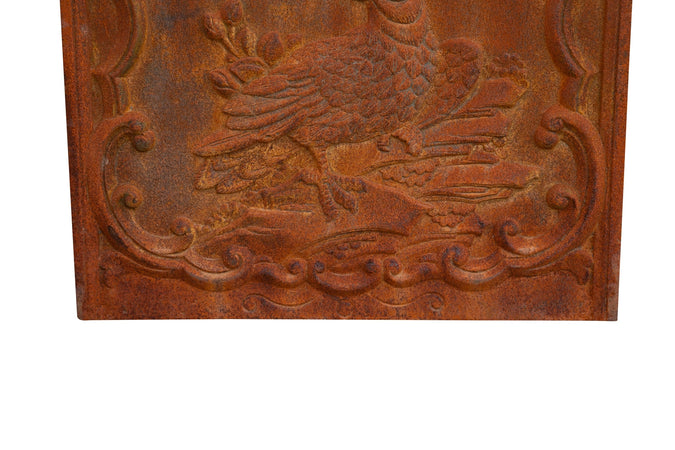 Biscottini Biscottini Piastra Camino Ghisa Decorata Rilievo 47x2.5x46 Parascintille Arredo