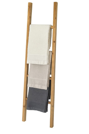 Biscottini Biscottini Scala Portasciugamani Bagno Legno Rustico 130x35x4 Arredo Vintage