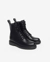 Nero Giardini anfibi donna in pelle nero I309183D100