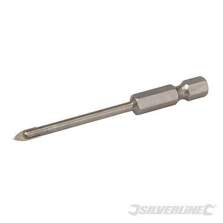 Punte in tungsteno da trapano a lancia per vetro e piastrelle attacco esagonale Silverline silverline