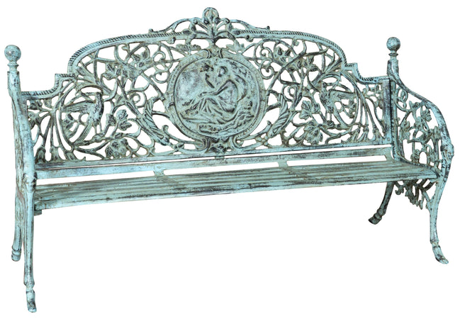 Biscottini Panchina Liberty in ghisa finitura anticata Molto robusta, stabile Offerta