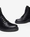 Nero Giardini anfibi donna in pelle nero I309183D100