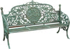 Biscottini Panchina Liberty in ghisa finitura verde anticata L184xPR70xH110 cm Robusta