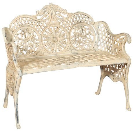 Biscottini Panchina Liberty in ghisa finitura anticata Molto robusta, stabile Offerta