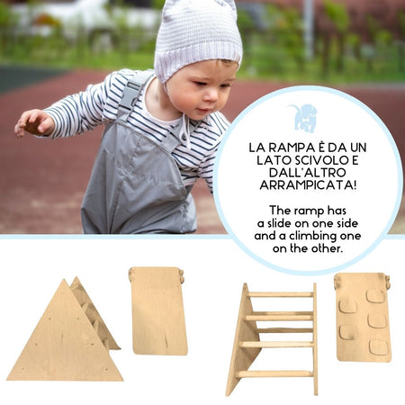 Triangolo di Pikler mini + scivolo/arrampicata