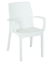 SEDIA POLTRONA INDIANA CON BRACCIOLI CM. 57X59X86H COLORE BIANCO O ANTRACITE PZ2