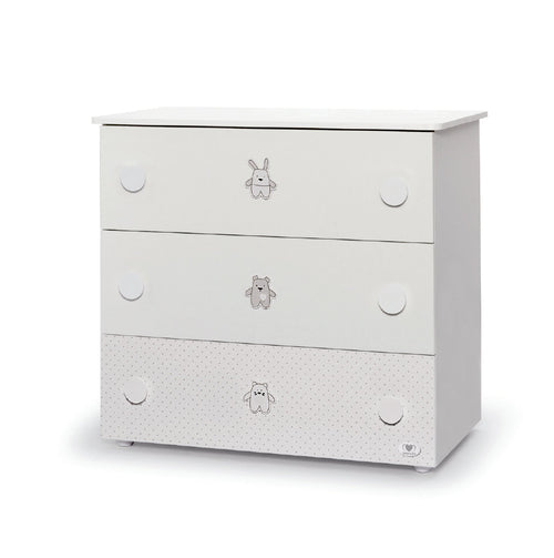 Comò Cuoricini Ted Bianco