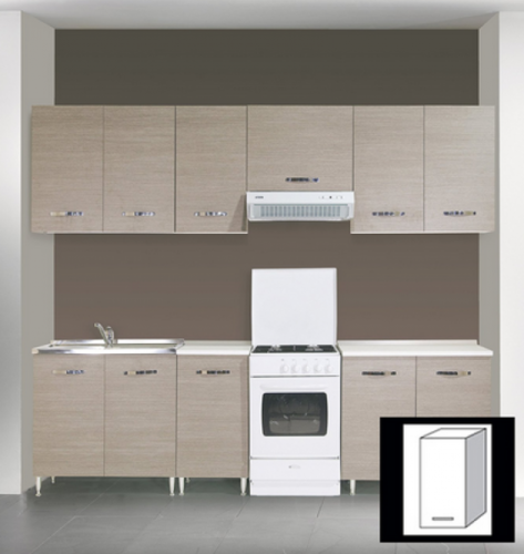 KIT CUCINA PENSILE 1 ANTA CM. 40X30X72H OLMO