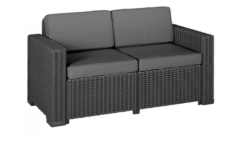 DIVANO 2 POSTI ALLIBERT CALIFORNIA CM. 141x68x72h CON CUSCINI