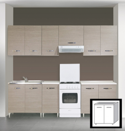 KIT CUCINA MOBILE BASE SENZA LAVELLO 2 ANTE CM. 80X50X85H OLMO