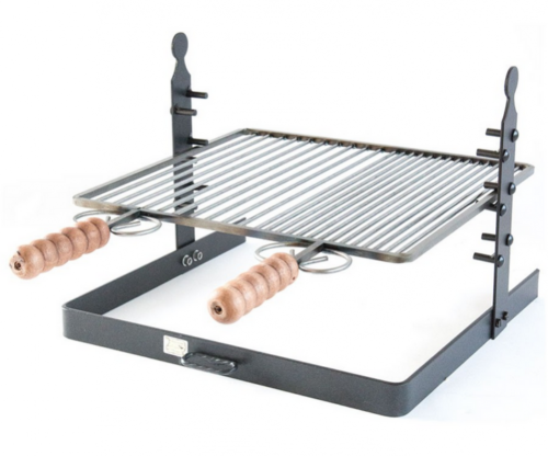 BISTECCHIERA GRATICOLA CON BASE APPOGGIO E ALTEZZA REGOLABILE CM 40x37