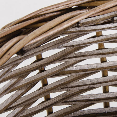 Cesto di vimini resistente per raccolta funghi con manico