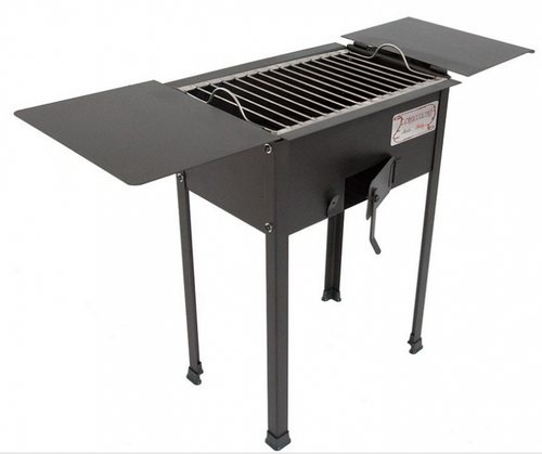 BARBECUE A CARBONE IN FERRO BATTUTO ELBA CM. 87X30X66H