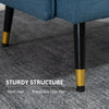 Poltrona Moderna da Soggiorno e Camera da Letto con Seduta Imbottita e Tessuto Effetto Lino , 76x68x80 cm , Blu sedia poltroncina salotto sala pranzo ufficio studio F839-619V00DBA