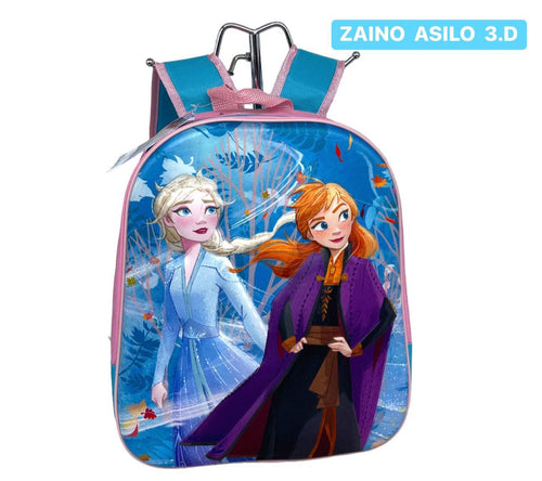 ZAINO ASILO 3D FROZEN BORSA SCUOLA BAMBINA