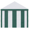 Tendone da Giardino 4x3m per 12 Persone con Doppio Ingresso, Bianco e Verde 84C-371V00GN