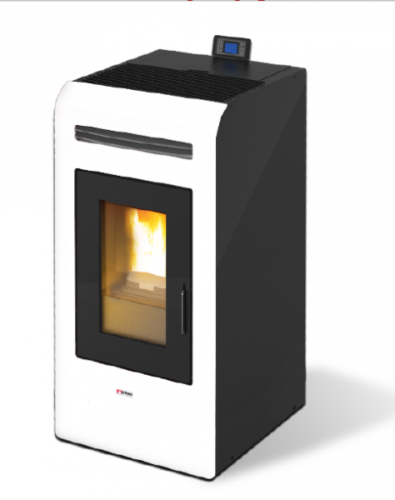 STUFA A PELLET KING MODELLO 16 KW 15,5 CANALIZZATA COLORE BIANCO O BORDEAUX