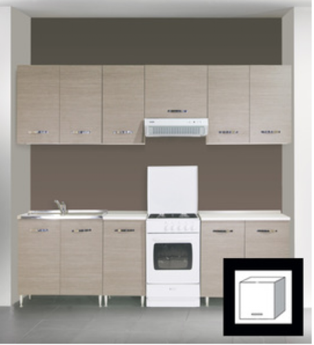 KIT CUCINA PENSILE SOPRACAPPA 1 ANTA CM. 60X30X49H OLMO