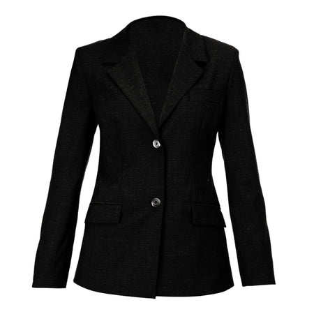 Giacca Vittoria Nero Giacca Donna Completo Misto Lana Elasticizzata