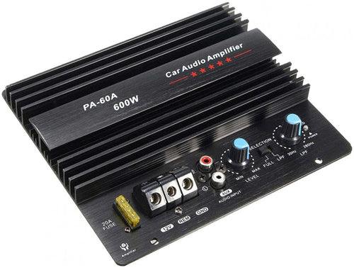 12V 600W PA-60A Scheda Amplificatore Audio Auto per Speaker Subwoofer Board Bass Module High Power Mono Channel Lossless (nero)