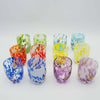 12x Bicchieri Murano Artigianali Colorati Set 12Pz. Di Bicchierini da Ombra in Vetro Di Murano 100% Artigianali Made in Italy Bicchiere Tumbler