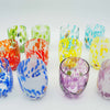 12x Bicchieri Murano Artigianali Colorati Set 12Pz. Di Bicchierini da Ombra in Vetro Di Murano 100% Artigianali Made in Italy Bicchiere Tumbler